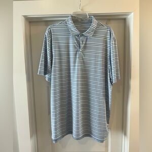Blue and White Striped Southern Tide Polo